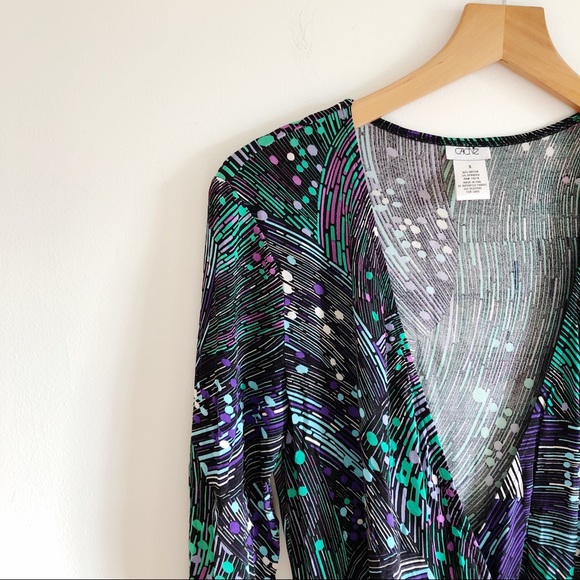 Cache wrap dress with gold C buckle - Picture 5 of 6